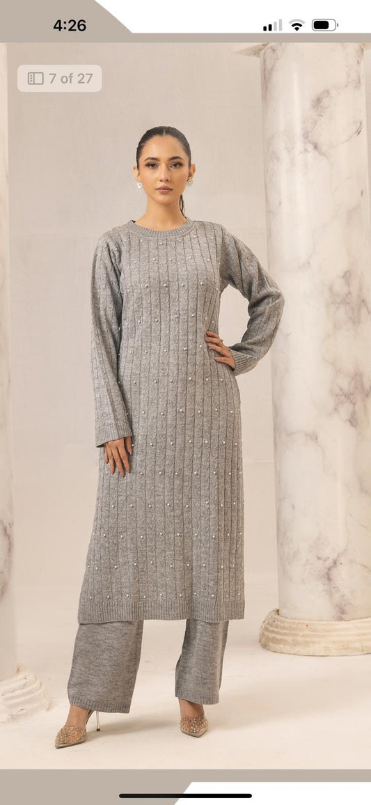 Brit 2 piece modest wear _81042 Pakistani ladies suit black B268