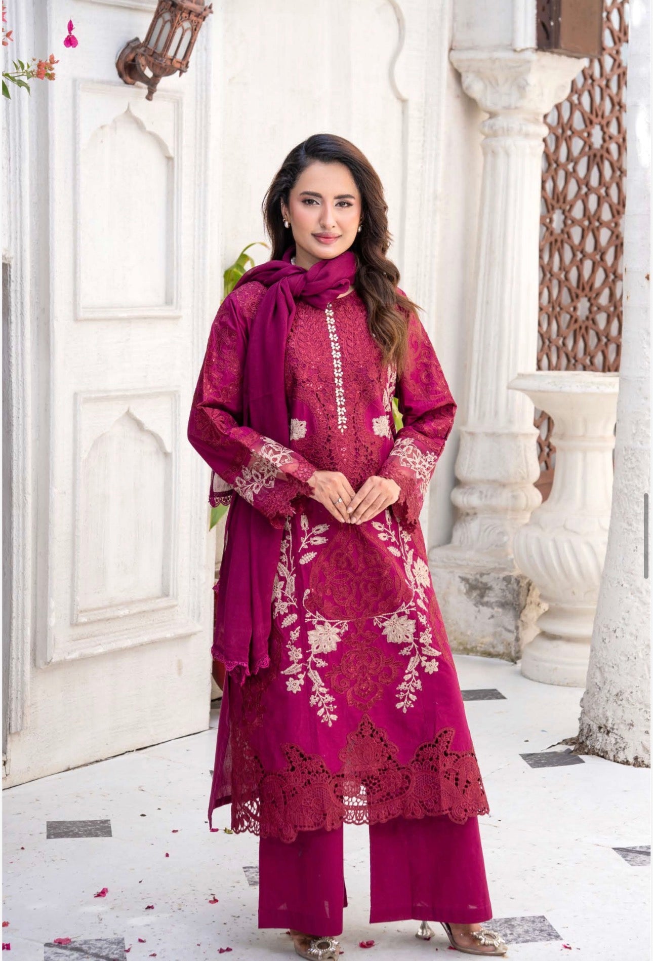 Maria B inspired 3 piece luxury cotton  suit B589