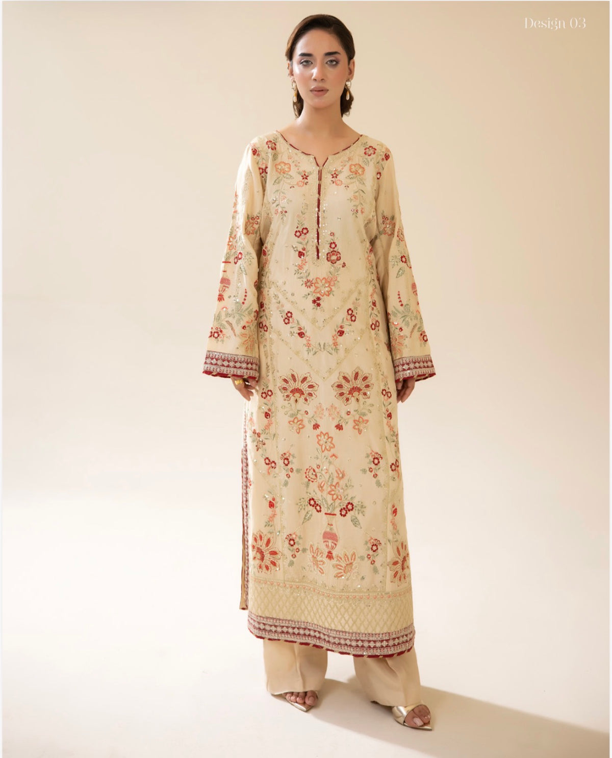 ETHNIC 2 piece Raw silk collection ladies dress B724