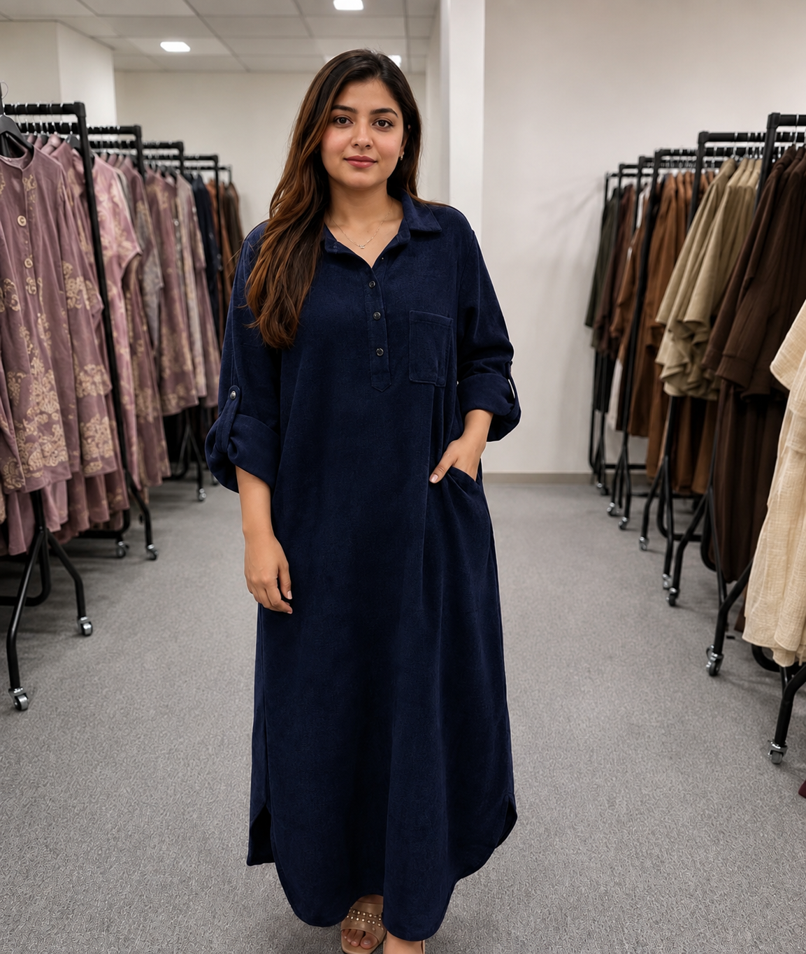 BRIT 1 piece free size modest wear kurta ladies dress B737