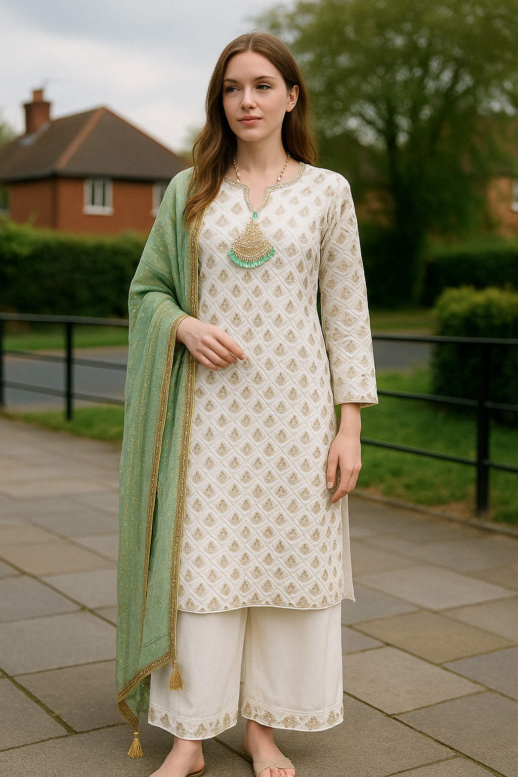 Brit 3 piece luxury chiffon _81042 Pakistani ladies suit B226