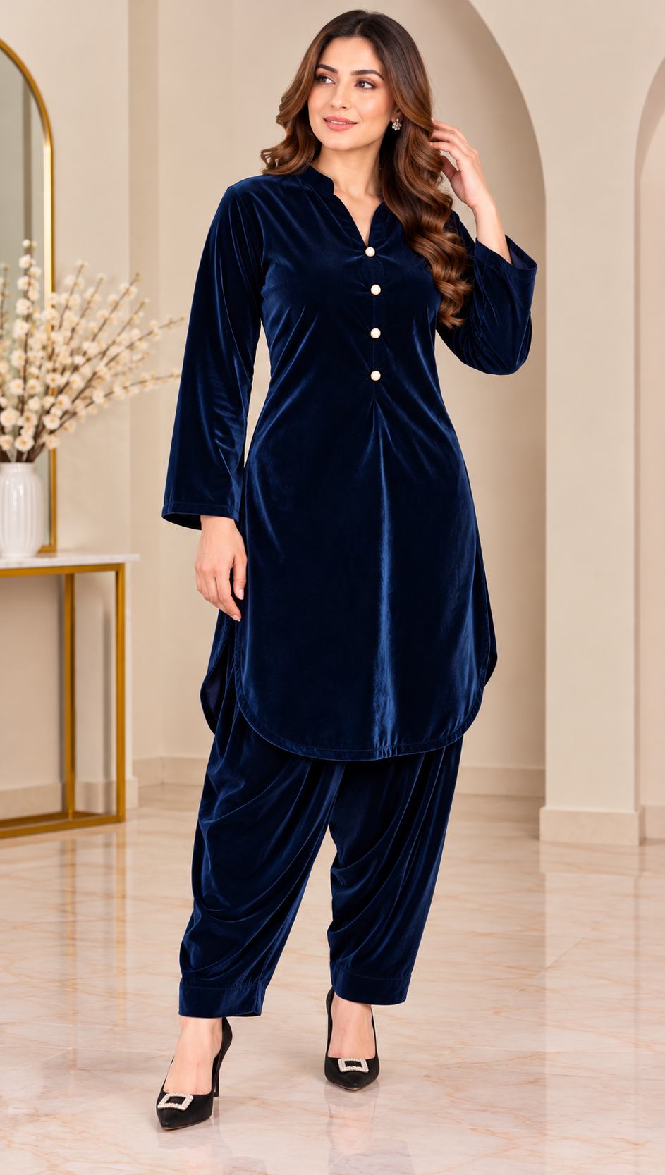 BRIT- GL 2 piece micro velvet designer collection B831