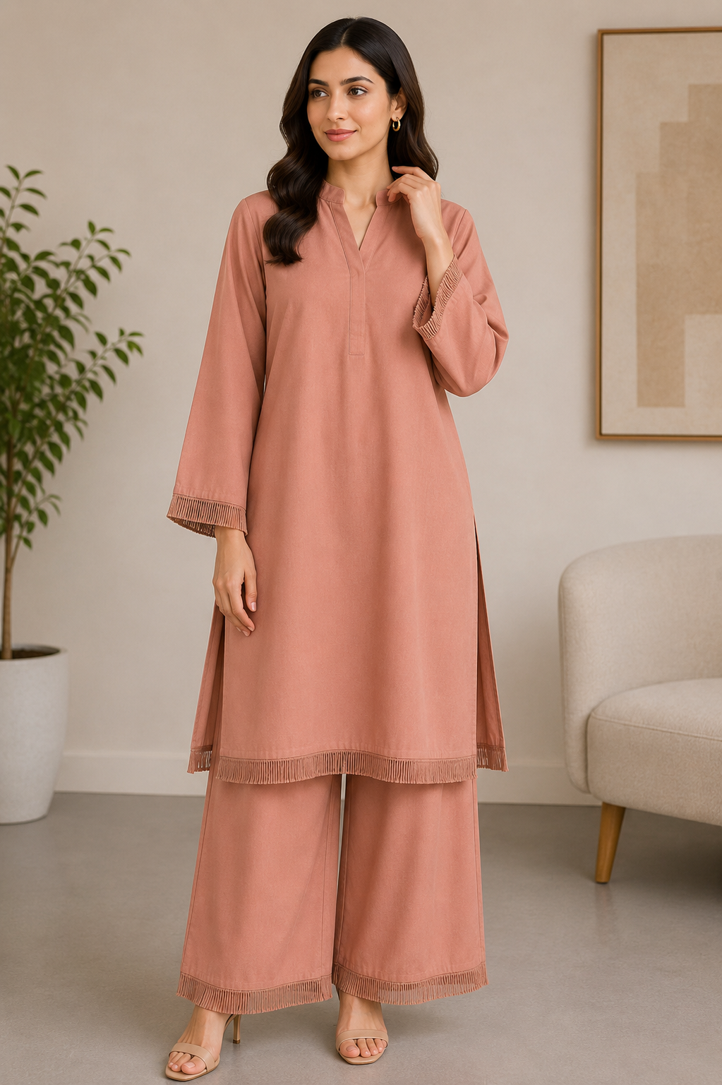 BRIT  2 piece georgette collection ladies dress B730