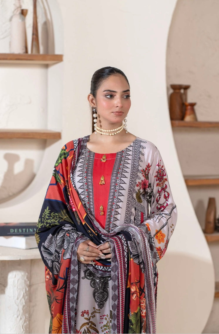 Barouque 3 piece linen _81042 Pakistani ladies suit B100