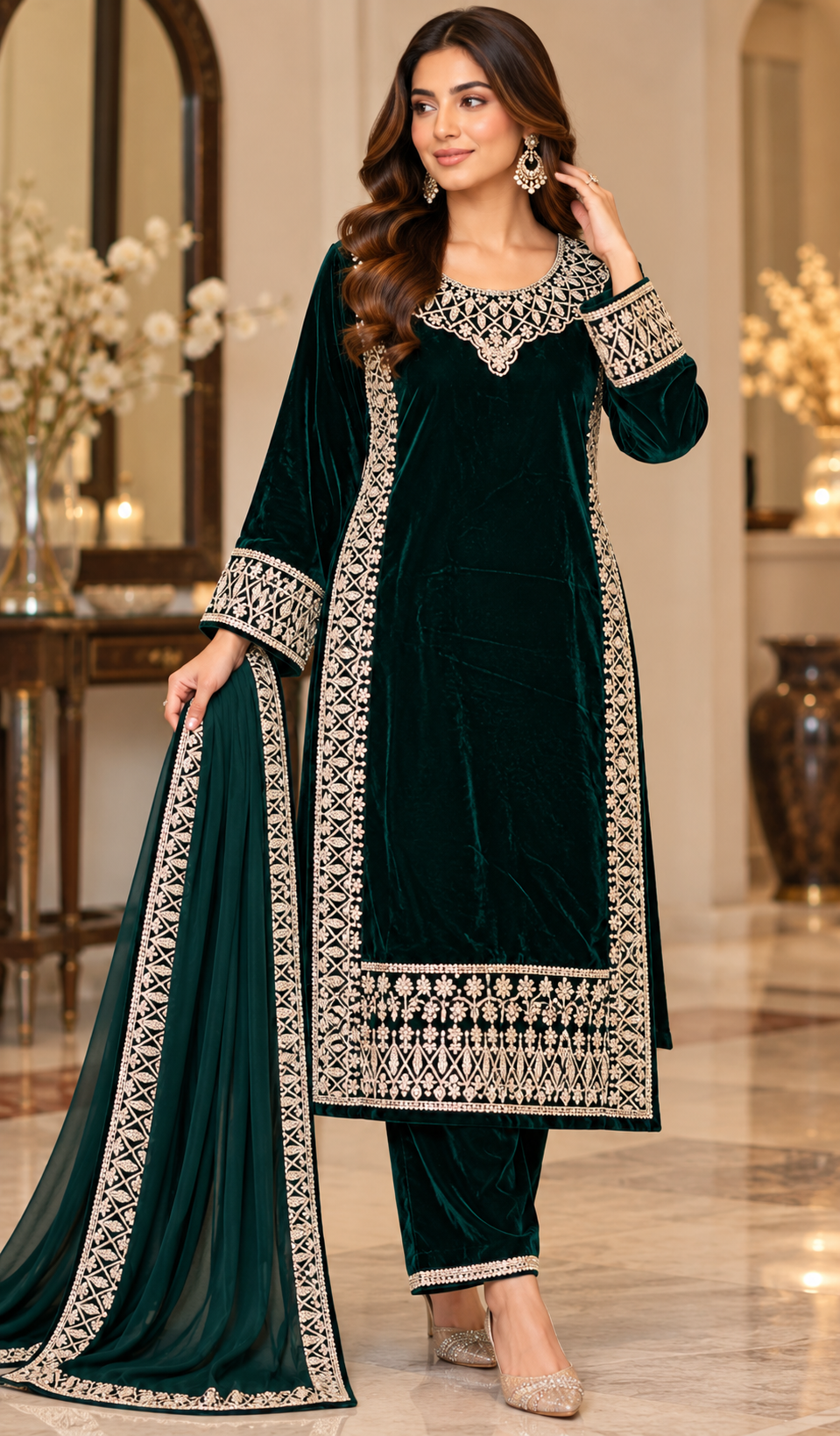 BRIT- GL 3 piece valvet designer collection B804