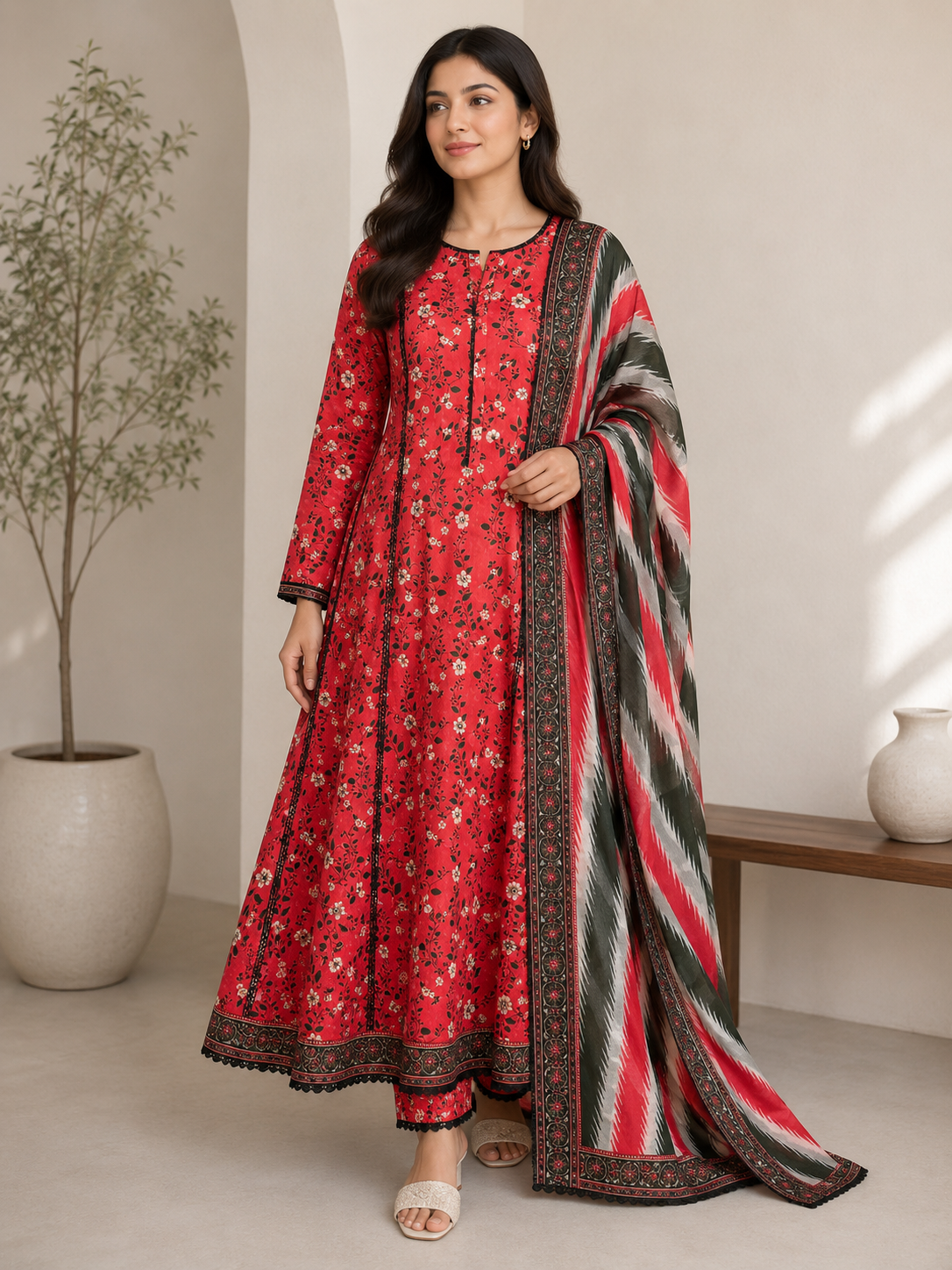 Bin Saeed 3 piece luxury lawn collection ladies dress B671