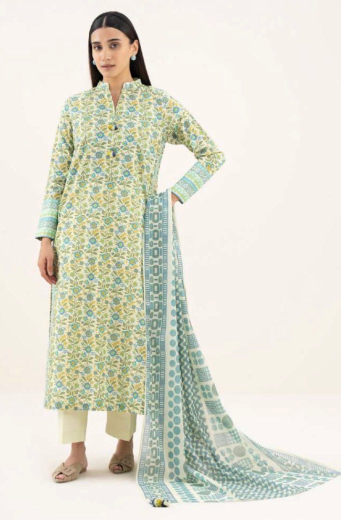 SAPPHIRE inspired 3 piece luxury lawn collection ladies dress B682