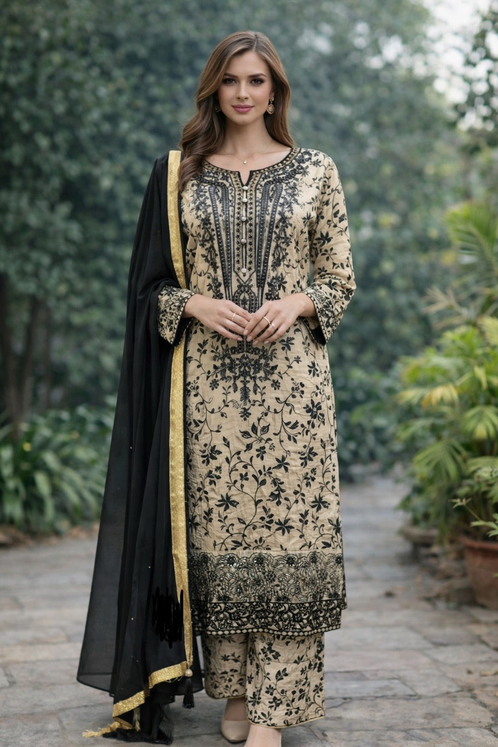 Brit 3 piece khadar Pakistani ladies Winter collection suit B400