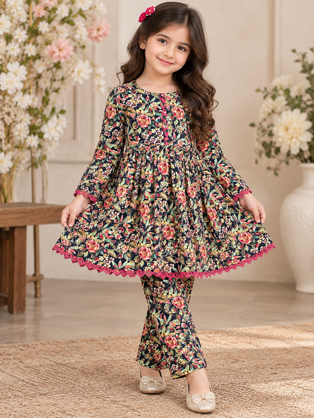 Bin Saeed KIDS- GL 2 piece Khadar collection B801