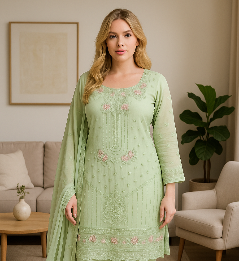 Brit 3 piece luxury chiffon_81042 Pakistani ladies suit B238