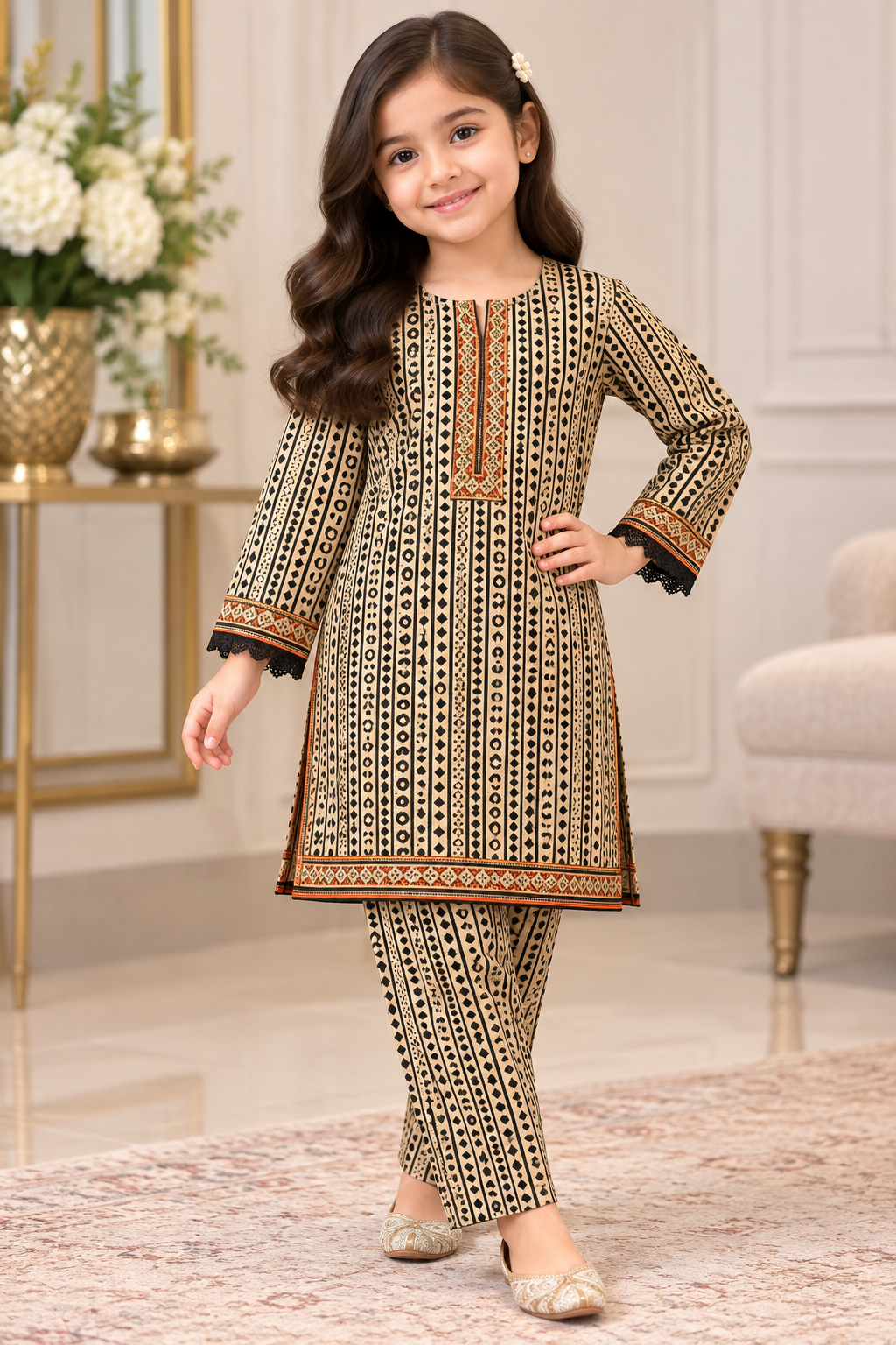 Bin Saeed KIDS- GL 2 piece Khadar collection B800