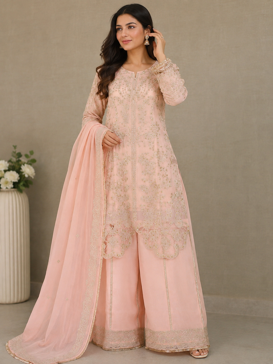 BRIT 3 piece chiffon collection ladies dress B752
