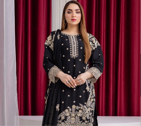Brit 3 piece luxury chiffon_81042 Pakistani ladies suit B193