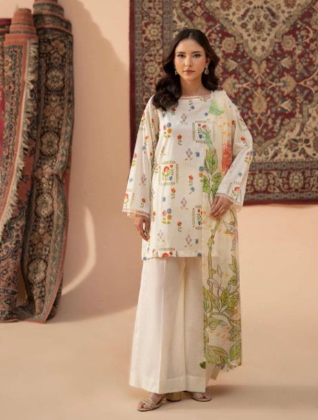 JESMINE INSPIRED 3 piece luxury lawn collection ladies dress B669