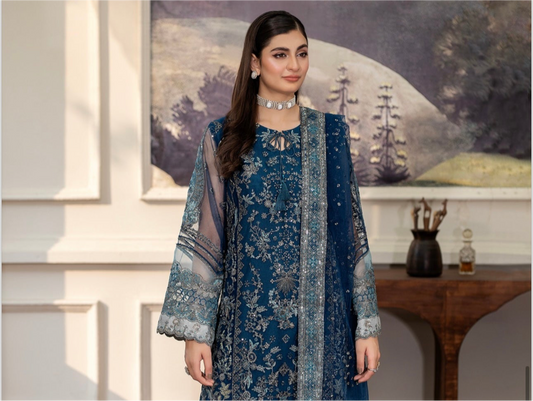 Brit 3 piece Embrioded NET_10076 Pakistani ladies suit B206