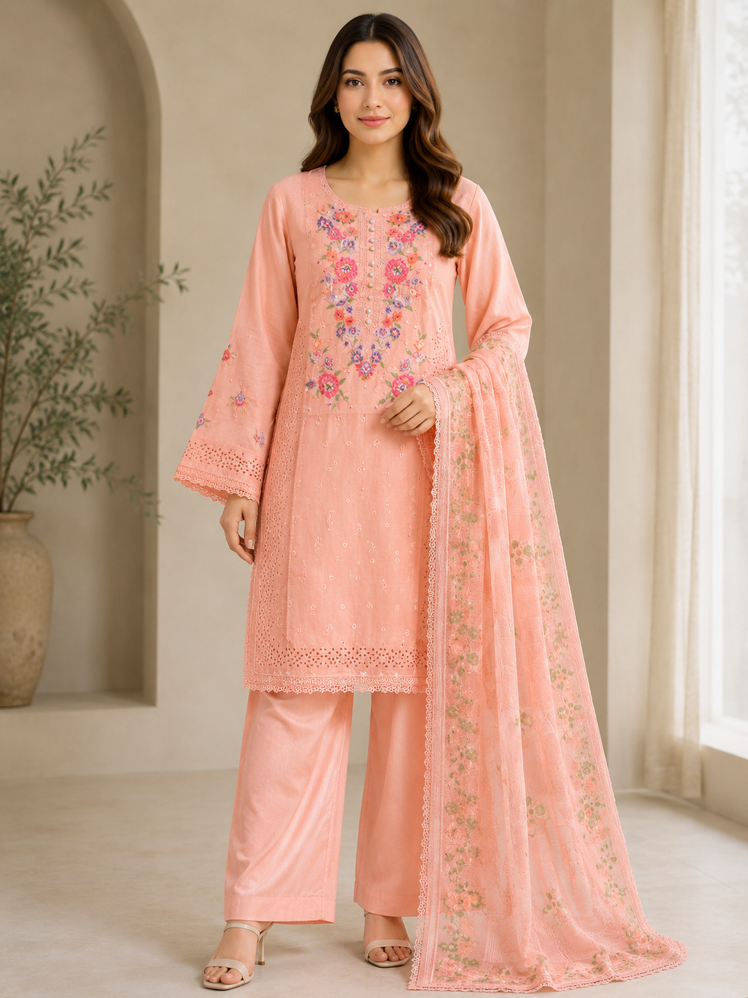BRIT  3 piece viscose collection ladies dress B733