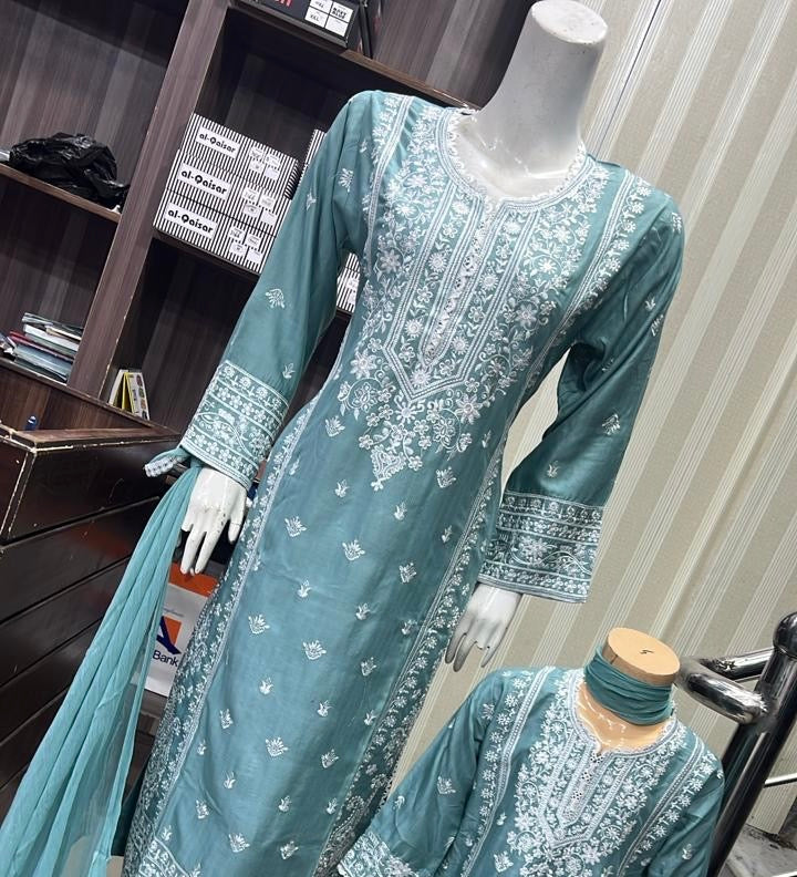 BRIT 3 piece mother and daughter _100329 Pakistani ladies suit B169