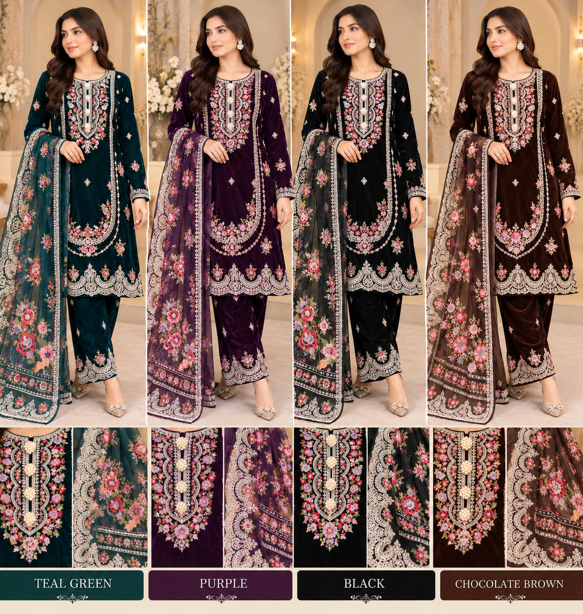 KARMA INSPIRED - GL 3 piece valvet designer collection B806