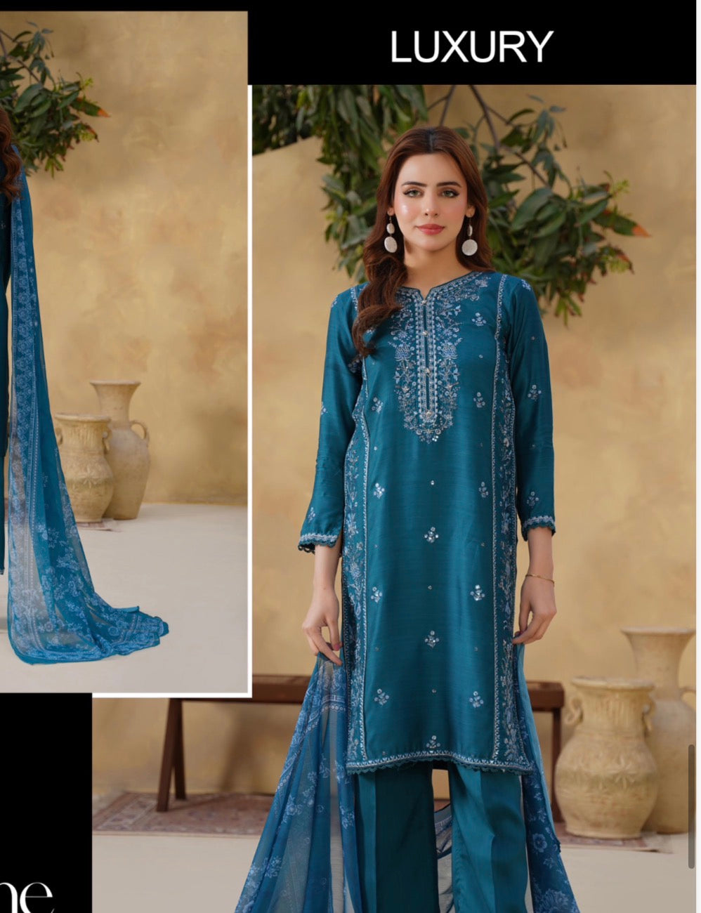 Jasmine 3 piece Viscouse fabric_81042 Pakistani ladies suit B511