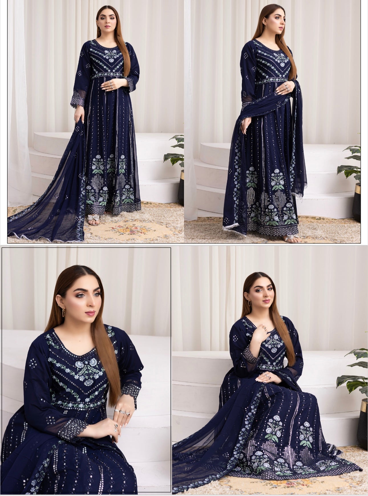 Brit 3 piece luxury chiffon maxi_81042 Pakistani ladies suit B190.