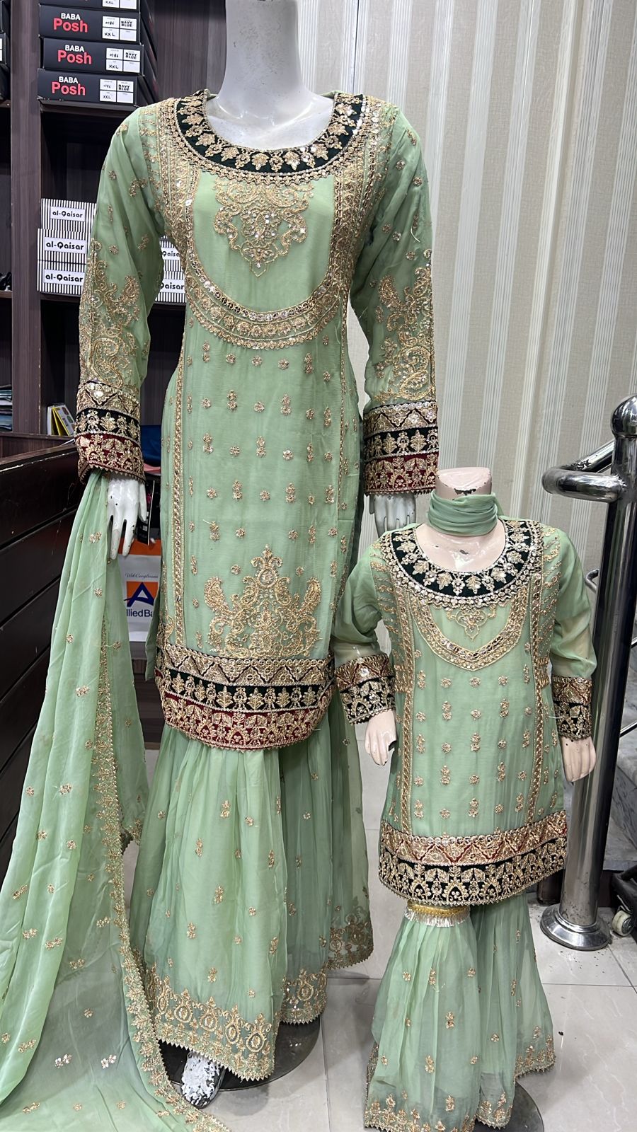 Brit 3 piece chiffon mother and daughter _8104 B172