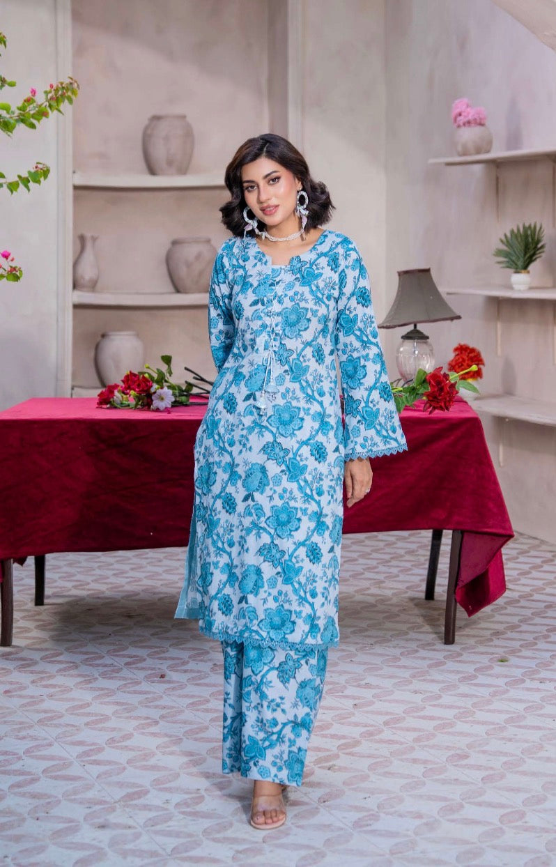 Brit 2 piece cord set summer lawn collection ladies dress B633