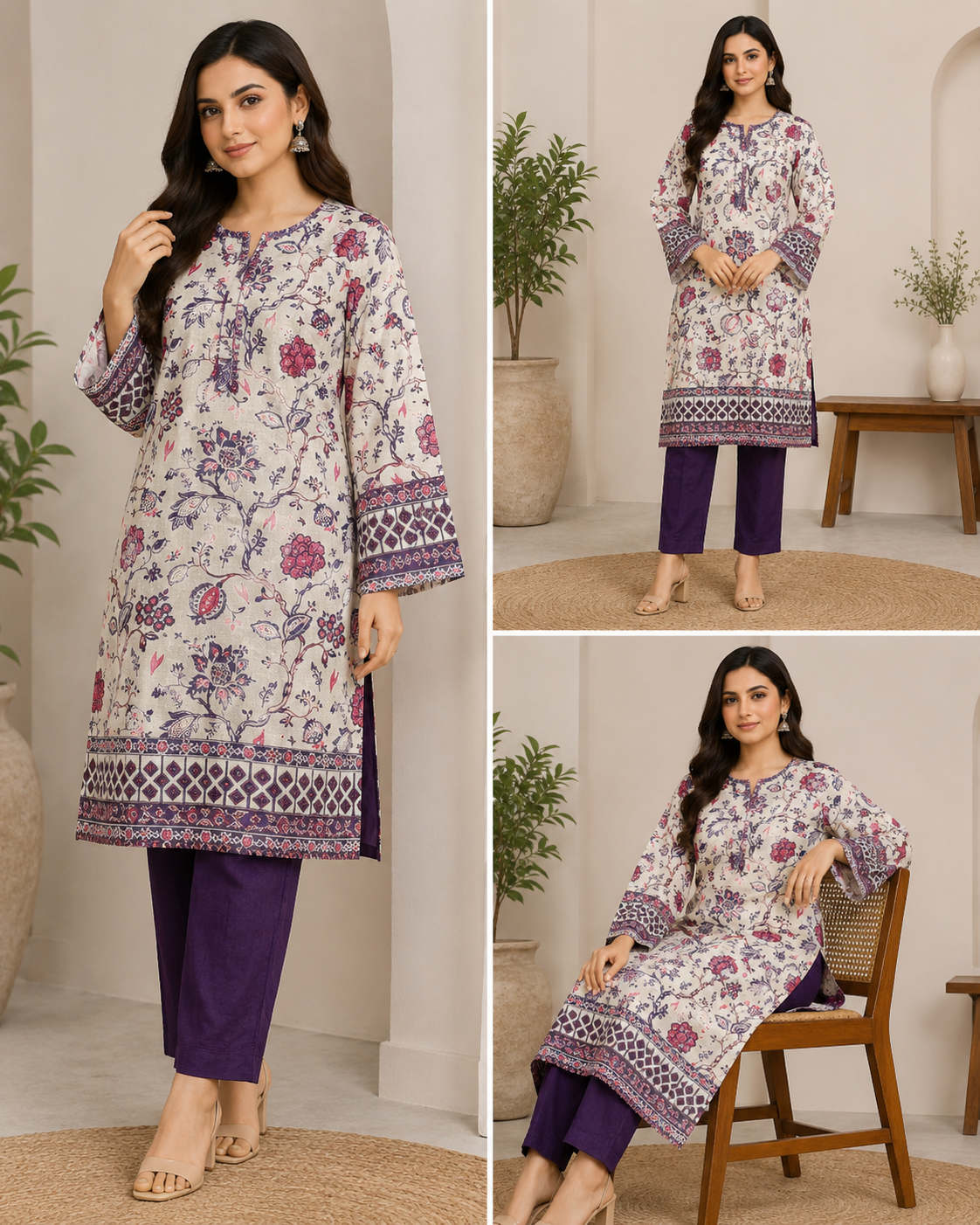 BRIT 2 piece luxury lawn collection ladies dress B651