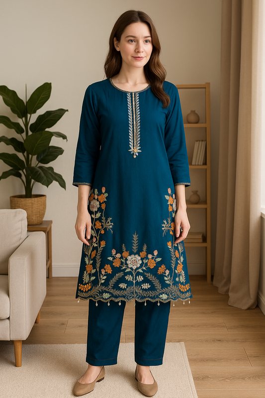 Brit 2 piece linen_81042 Pakistani ladies suit  B281