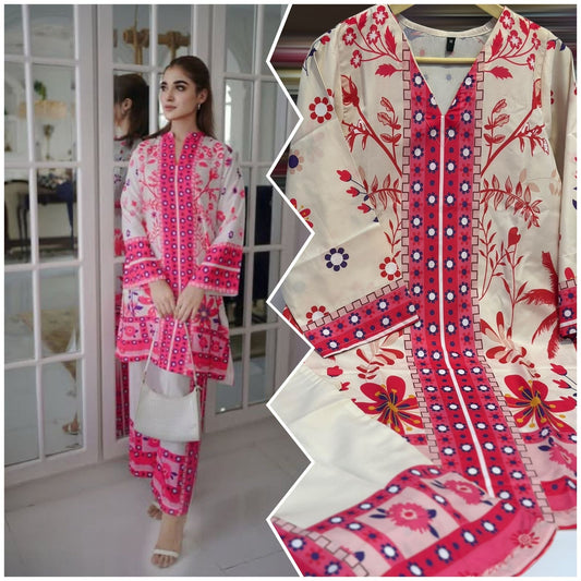 Brit 2 piece silk_100123 Pakistani ladies suit B122