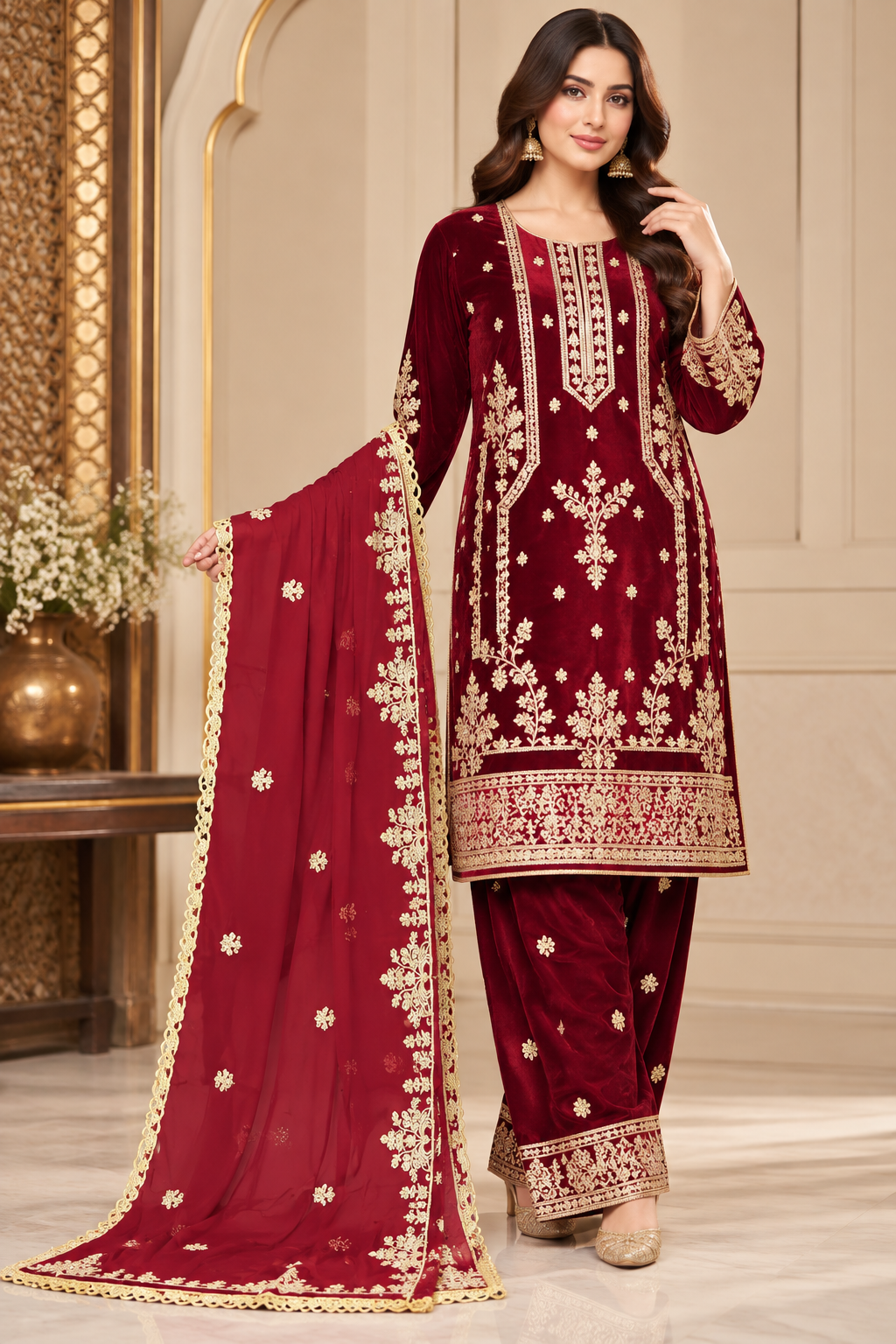 BRIT- GL 3 piece valvet designer collection B797
