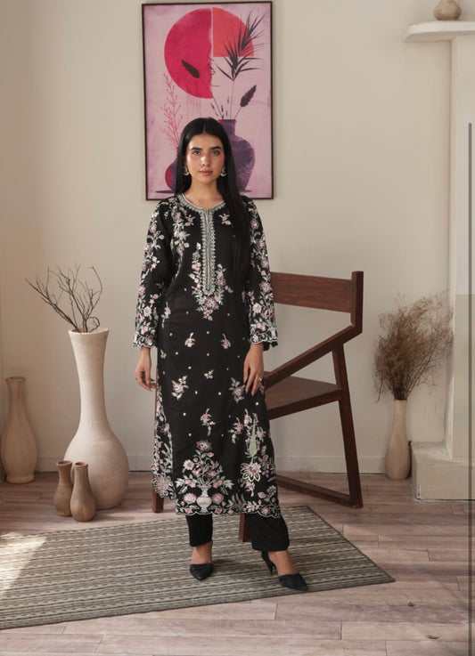 ETHNIC 2 piece Dhanak collection ladies dress B750