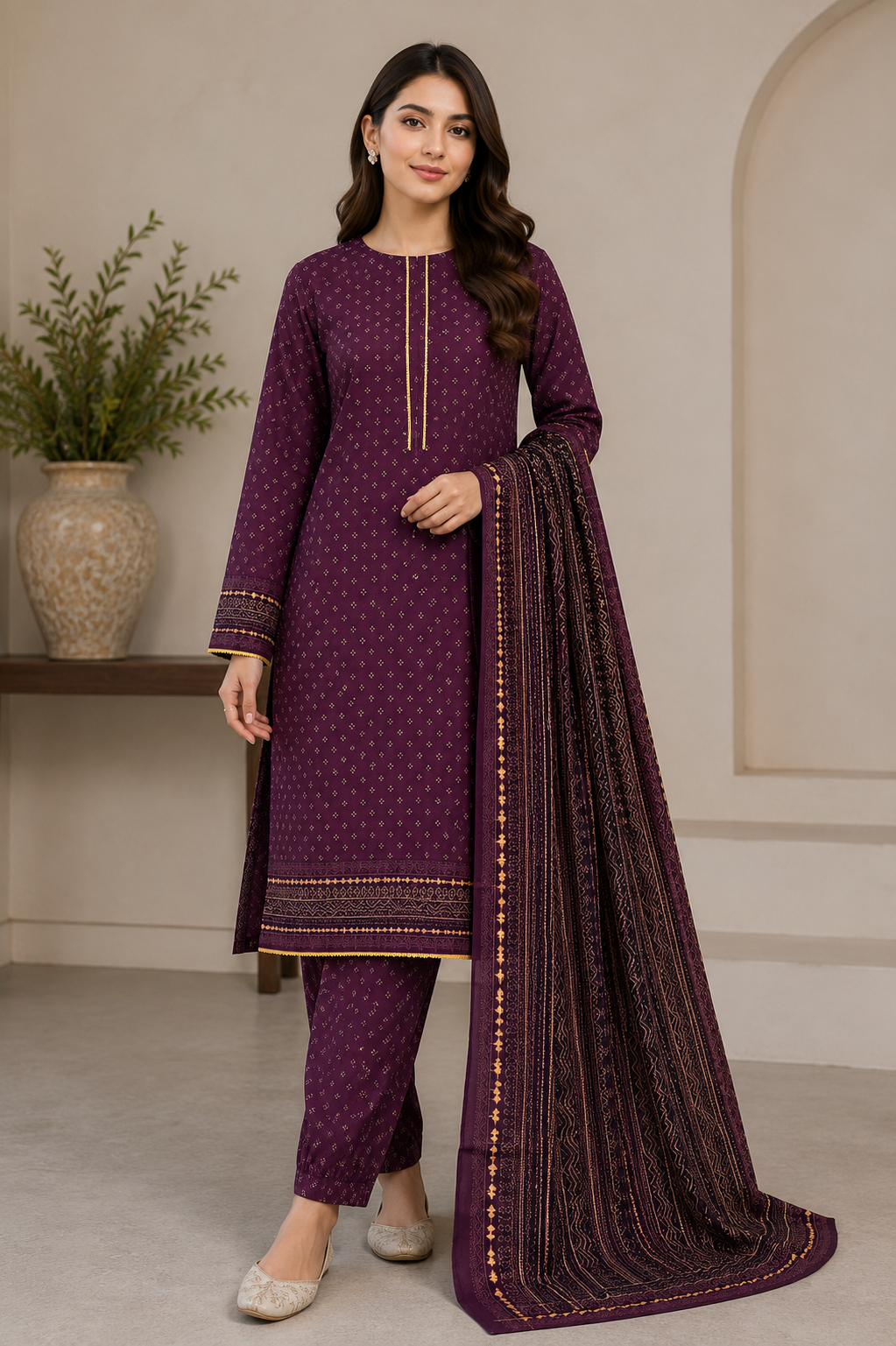 Bin Saeed 3 piece luxury lawn collection ladies dress B647
