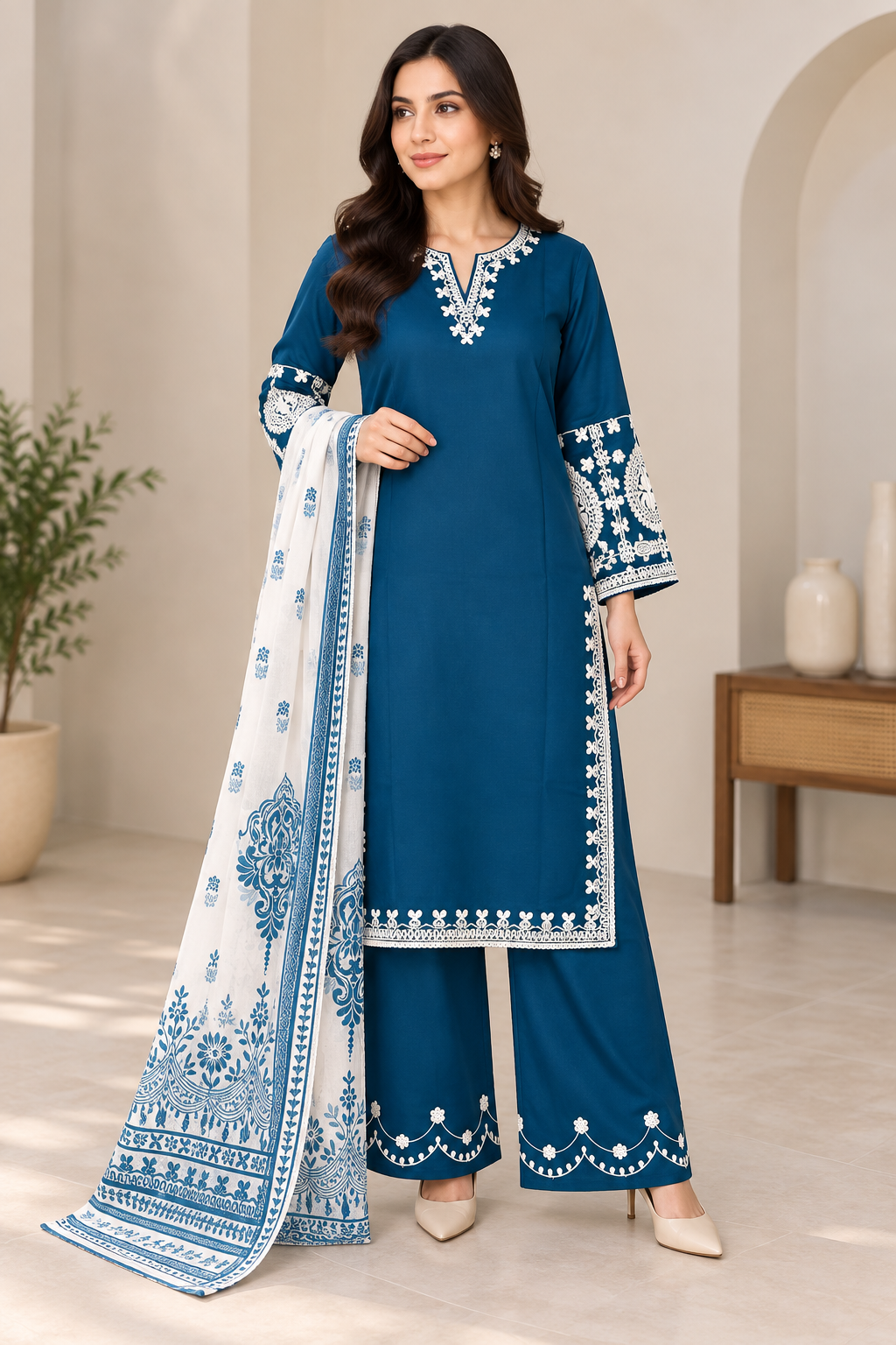 ETHNIC inspired GL 3 piece Viscose collection  dress B789