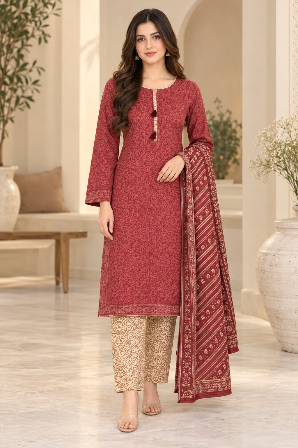 Bin saeed original 3 piece Khadar designer collection  B826