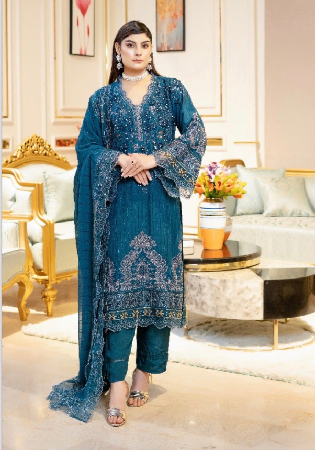 Munira designer 3 piece chiffon_9076 ladies suit B89