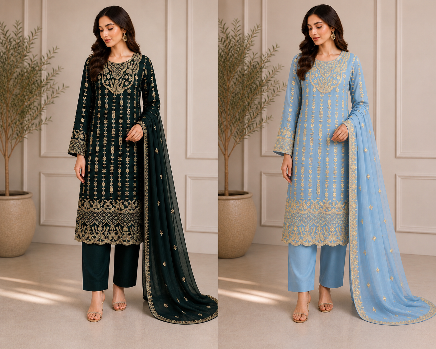 BRIT 3 piece ladies Chiffon B584