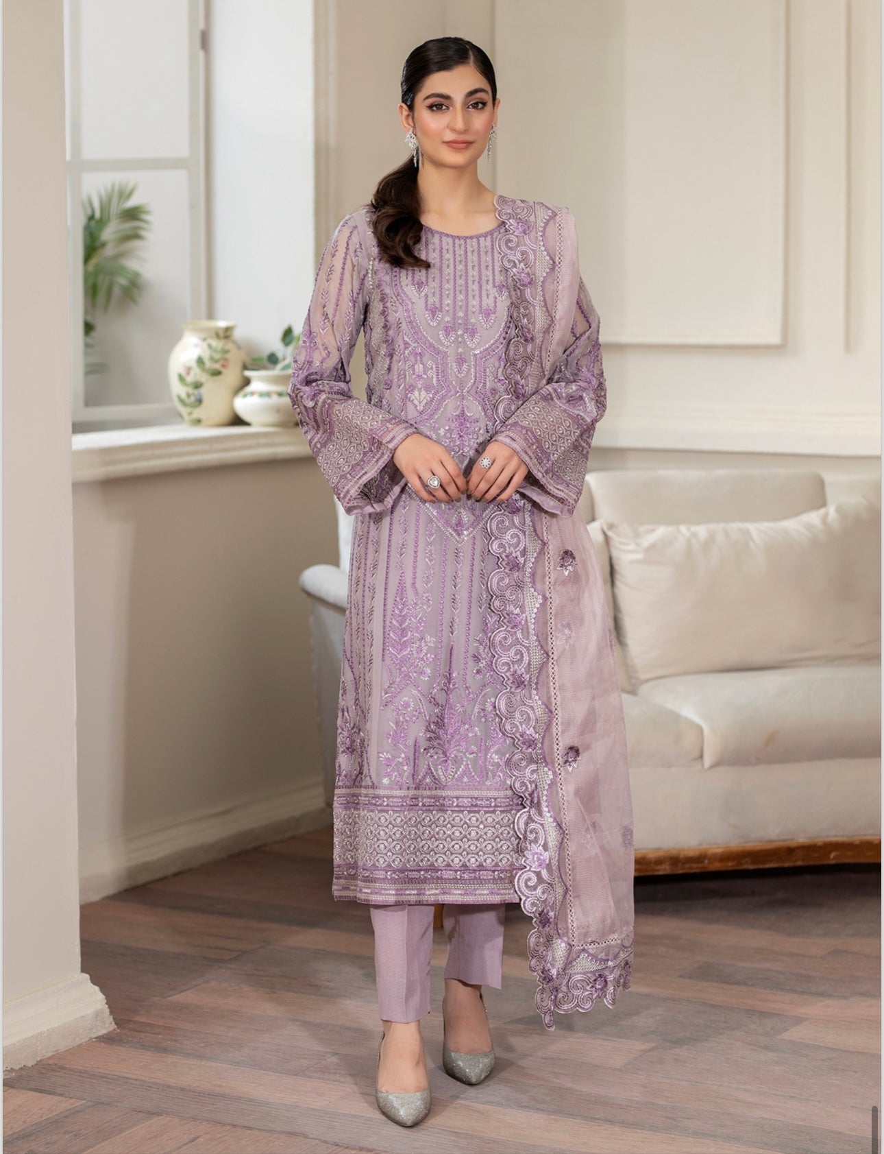 Brit 3 piece luxury chiffon maxi_81042 Pakistani ladies suit B192