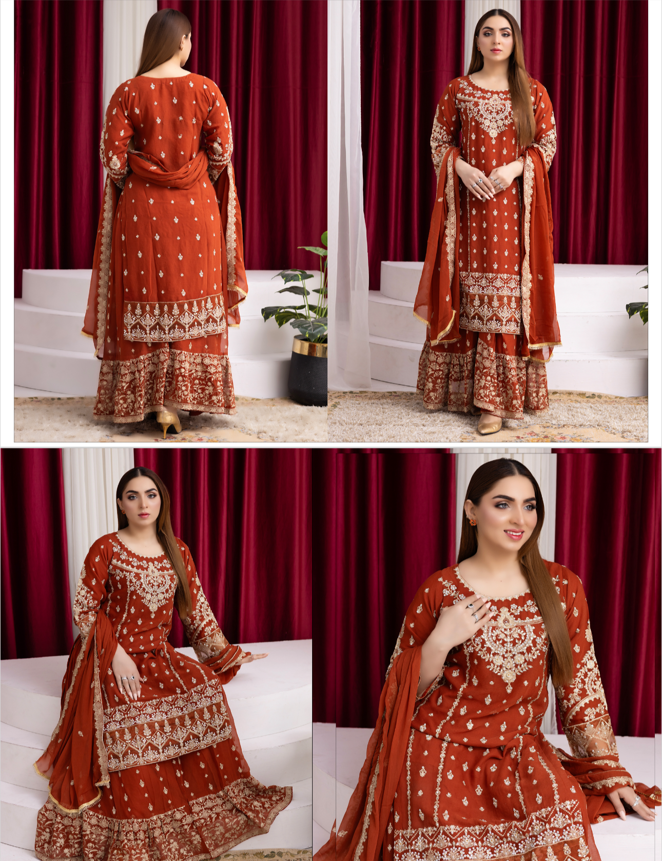 Brit 3 piece luxury chiffon_81042 Pakistani ladies suit B193