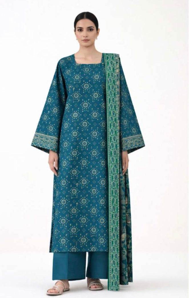 SAPPHIRE inspired 3 piece luxury lawn collection ladies dress B682