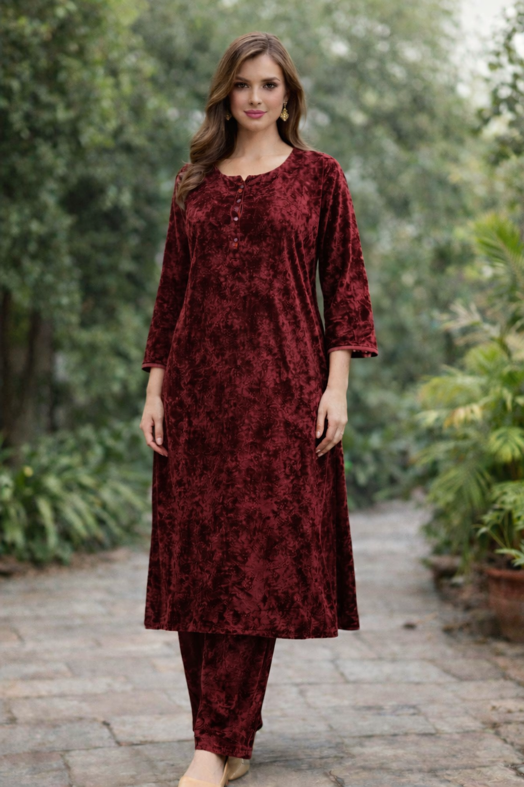 Brit 2 piece Valvet Pakistani ladies Winter collection suit B405