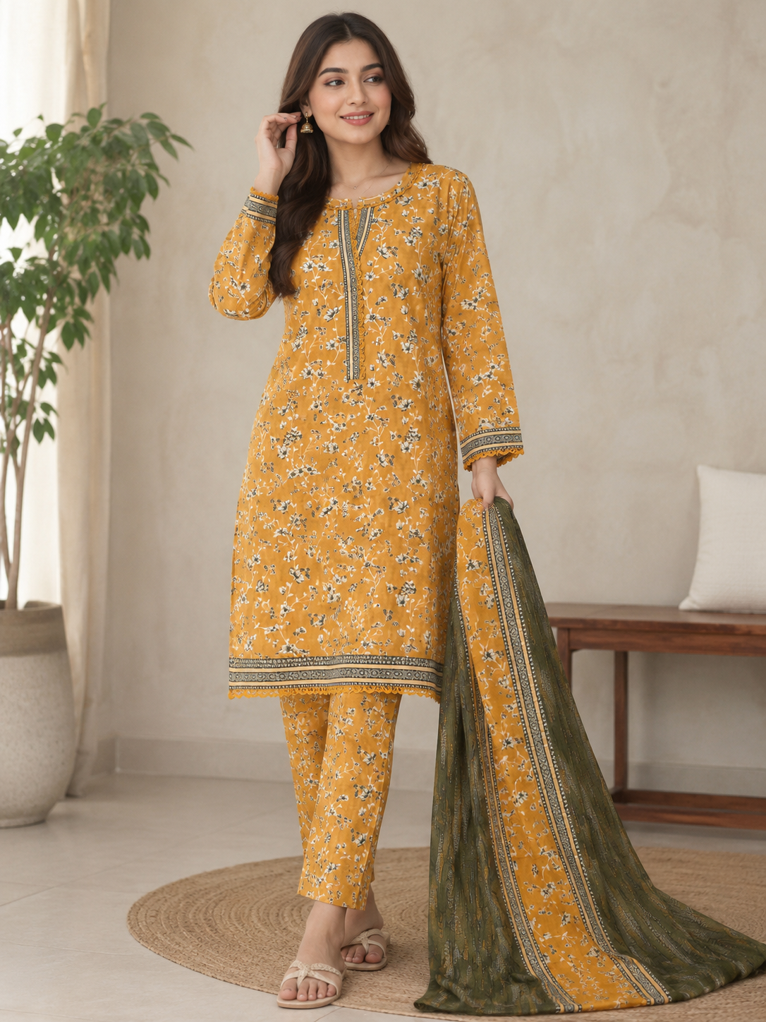Bin Saeed 3 piece luxury lawn collection ladies dress B671