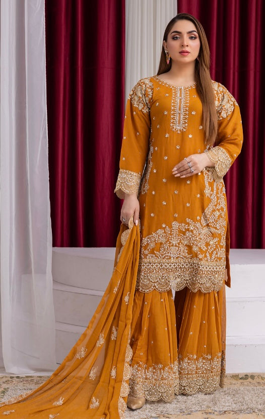 Brit 3 piece luxury chiffon_81042 Pakistani ladies suit B193