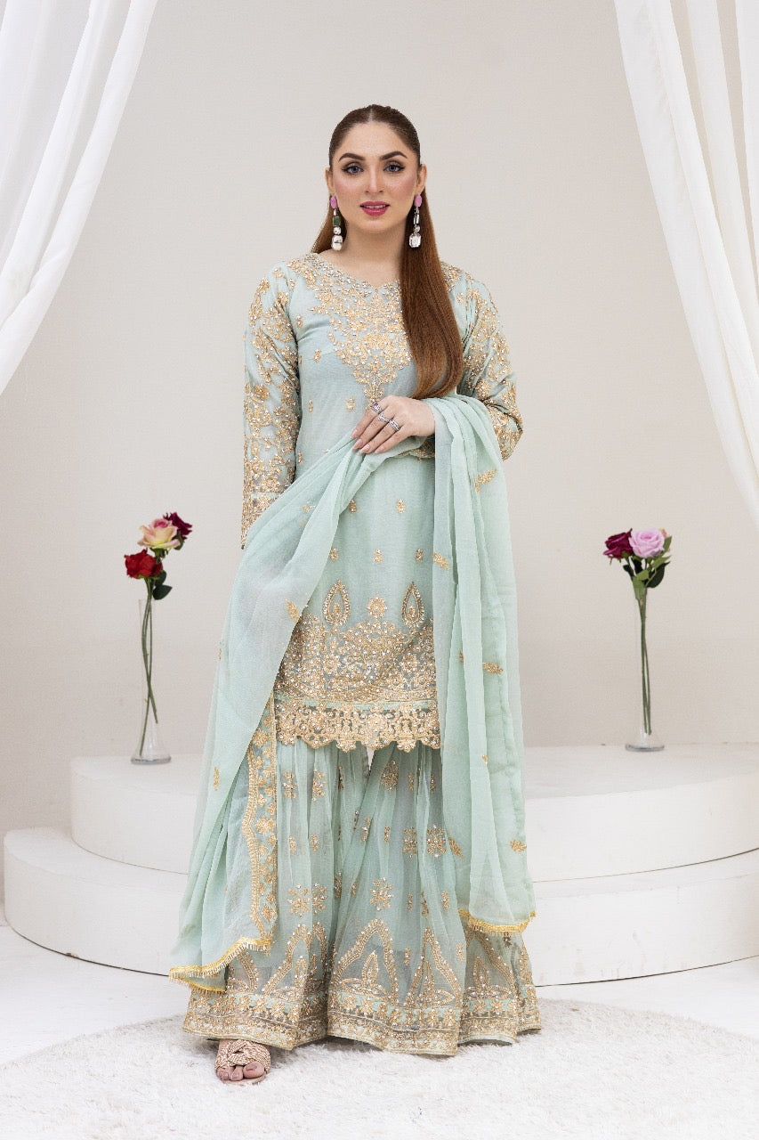 Brit 3 piece luxury chiffon_81042 Pakistani ladies suit B246