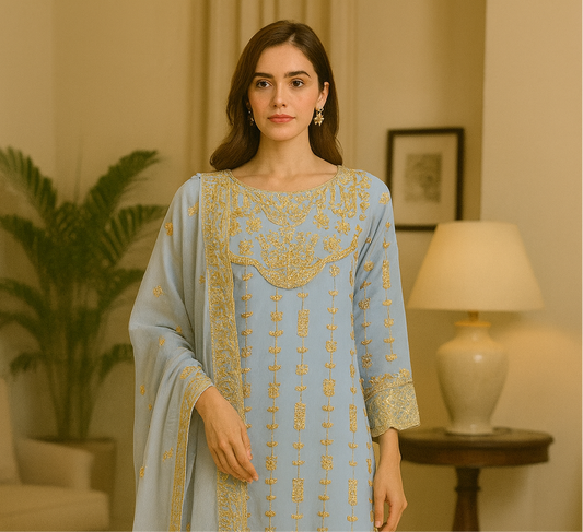 Brit 3 piece chiffon _81042 Pakistani ladies suit B229