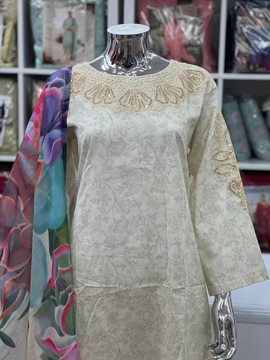 BRIT 3 piece LAWN_100305 ladies suit B158