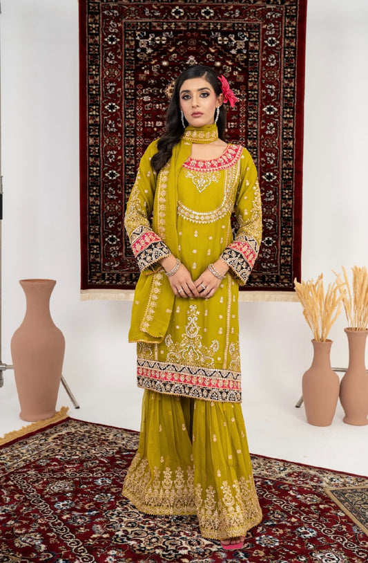 Brit 3 piece luxury chiffon_81042 Pakistani ladies suit B241