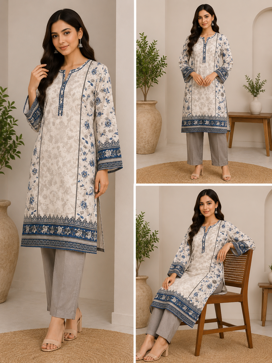 BRIT 2 piece luxury lawn collection ladies dress B651