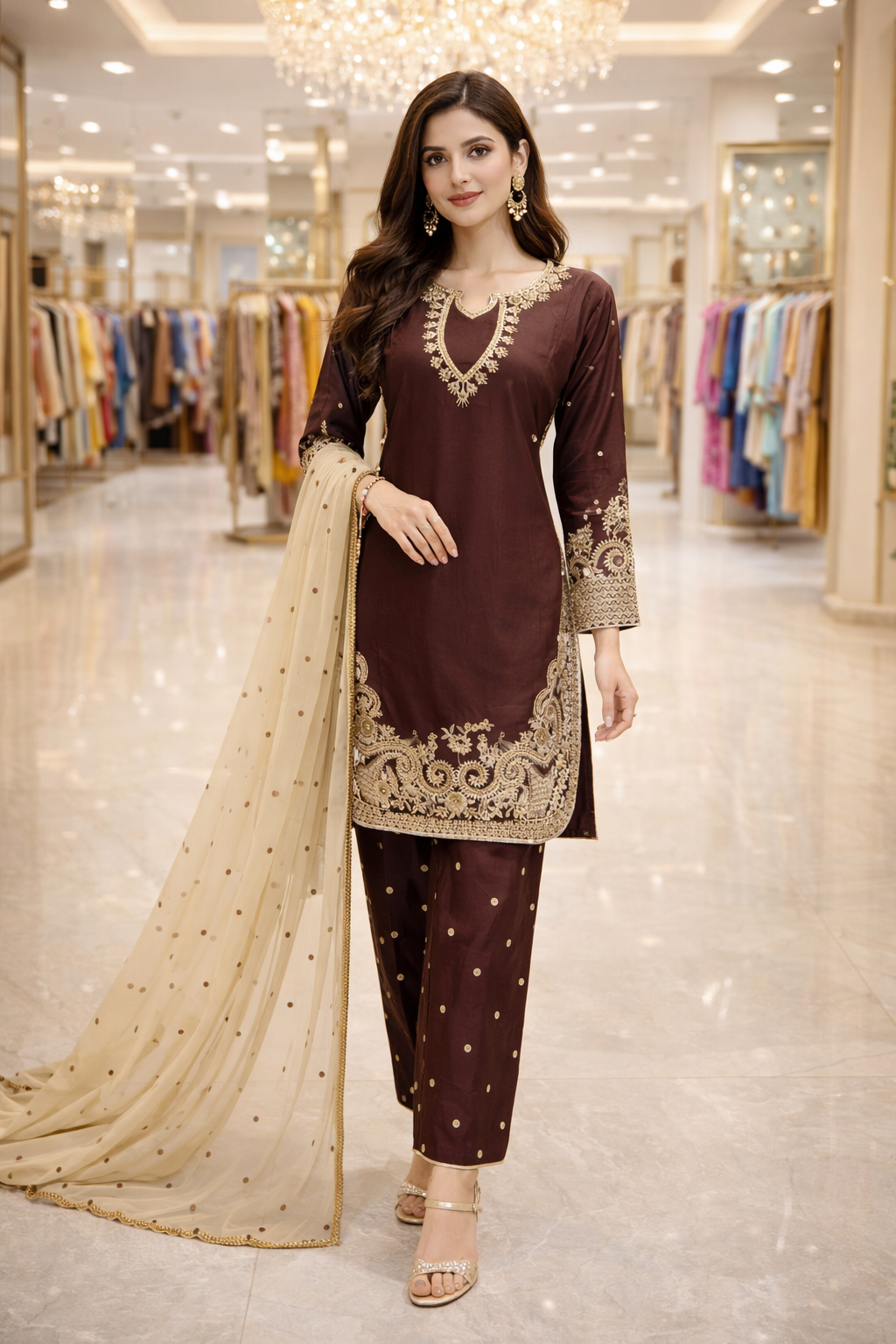 Brit 3 piece Viscouse 81042 Pakistani ladies suit B474