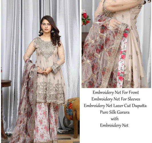 Mother and daughter Brit Net_81045 Pakistani ladies suit B195