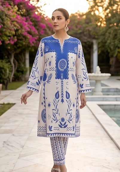 BRIT 2 piece luxury lawn collection ladies dress B668